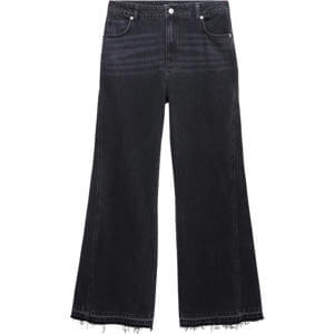 Mint Velvet Washed Black Relaxed Flared Jeans